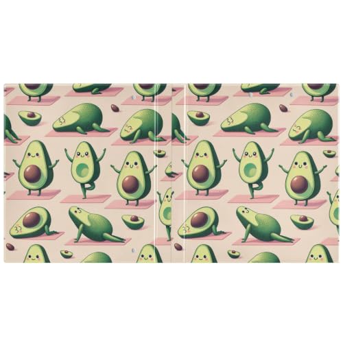 Classeur imprimé mignon vert avocat pour fournitures scolaires et de bureau - 2