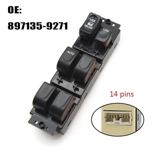 Interrupteur lève-vitre Isuzu Rodeo robuste bouton commande 897135-9271 - 5