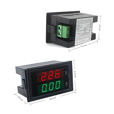 KETOTEK Digital Ammeter Voltmeter AC 80V-300V 100A, 2in1 Multimeter Panel 110V/220V, Volt Amp Meter LED Display Voltage Amperage Detector Tester Gauge with Current Transformer CT
