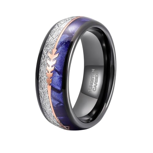 Bague mariage tungstène homme 8mm argent cadeau idéal alliance confort 54