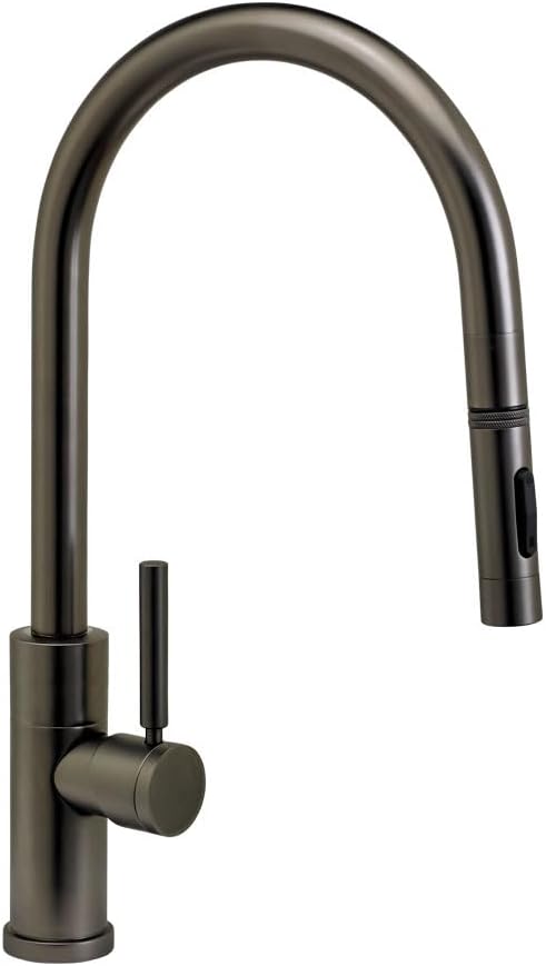 Waterstone 9460-2-MAC Modern PLP Pulldown Angled Spout Faucet 2pc Suite Matte Antique Copper