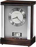 Howard Miller Malta Mantel Clock II 549-734 - Modern Aluminum with Quartz, Single-Chime Movement