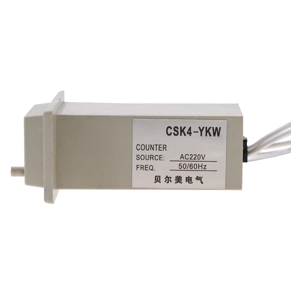 Electromagnetic Counter, Pratical 4 Digit Pulse Counter, Compact for Textile Mining Machinery(AC220V) - Image 4 thumbnail