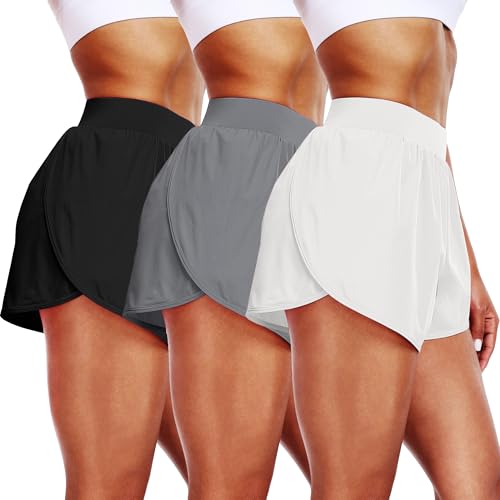 CADMUS 2 in 1 Women's Workout Shorts Athletic Gym Running Shorts with Compression Liner Brief