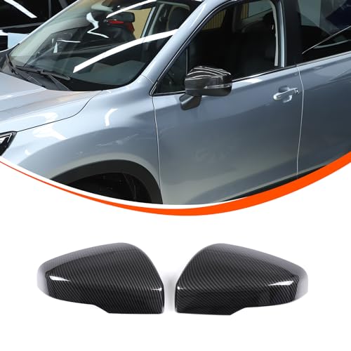ABS Car Side Door Mirror Cover Top Half Rear View Mirror Cap Fits 2019-2024 Compatible with Subaru XV Outback Legacy Trim