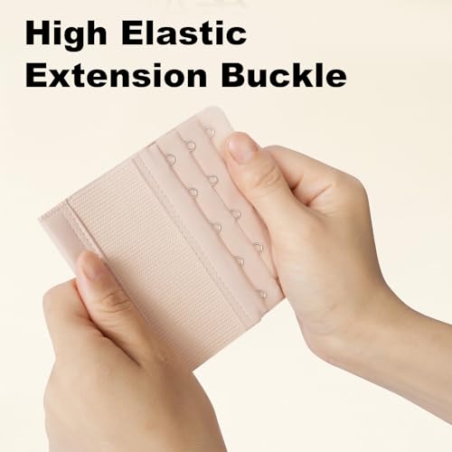 3PCS Women's Bra Extenders 5 Hooks,Bra Extenders Plus Size,5 Hook Bra Extender,Soft Bra Band Extension Hook (A-3Color)3