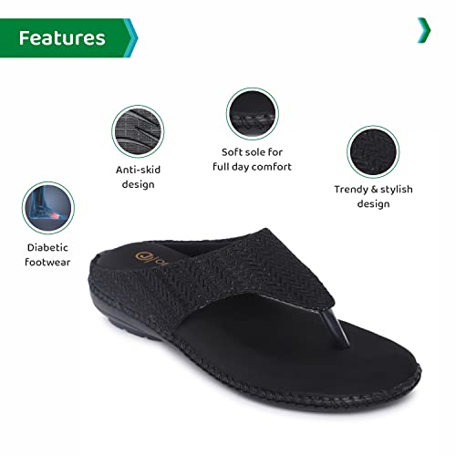 Image of ORTHO JOY womens Ortho Joy Extra-soft Fancy Doctor Slippers for Women Slipper