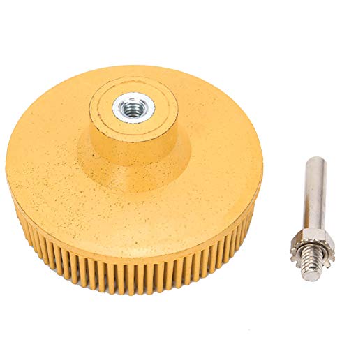 Image of Disc 3 Inch Disc Emery Rubber Abrasive Brush Deburring Polishing Grinding Wheel, Discs (Yellow)