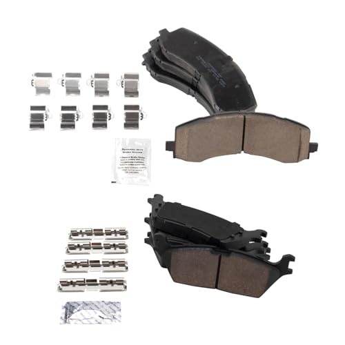 TRQ Brake Pads Ceramic Compatible with 2021 Ford F-150