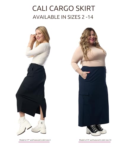 ESTEEZ Cargo Style Knee Length and Midi Stretchy Pencil Skirt for Women4