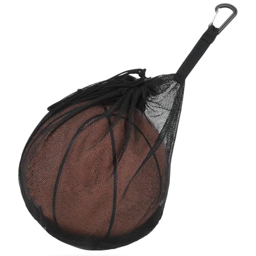 RVYEIOP 2Pcs Filet De Rangement Pour Ballon, Sac à Ballon en Maille Filet Noir, Sac De Sport Avec Poche Zippée, Idéal Pour Football Basket Pilates Volleyball.