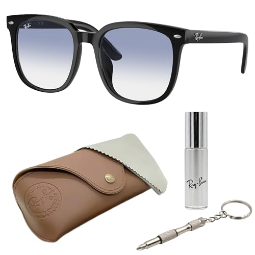 Image of Ray-Ban RB4401D Square Shaped Sunglasses for Men & Women with Official RAYBAN Eyewear Kit