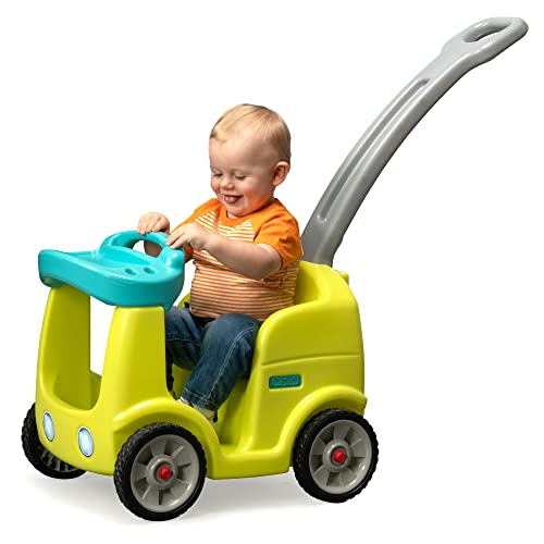 Image of Simplay3 Roll and Stroll Quiet Ride-On Toddler Toy Push Car, with Seatbelt, for Toddlers ages 1.5-4 yrs., Yellow