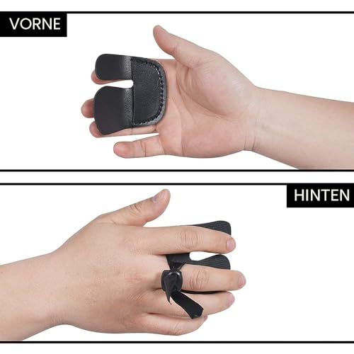 Bogenschießen Armschutz,Bogenschießen Unterarmschutz mit Fingertab,Bogensport Zubehör für Bewegung Laufen Joggen Gymnastik Schwarz