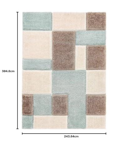 Image of Solid Shaggy Rugs and Carpet for Bedroom Living Room 8x10 Feet M-7