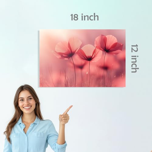 Image of SiddArtify Floral Wall Art Prints Set - Botanical Flower Poster Decor for Living Room Bedroom Office - 12x18 inch Sticker Pack of 6