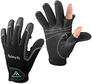 Palmyth Neoprene Fishing Gloves for Men and Women 2 Cut Fingers Flexible Great