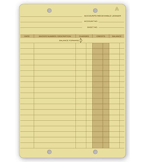 ABC Ledger Cards, Keep Your Accounts receivable Organized! Handy Ledger Cards give You Plenty of Room to Document Customer Payment Histories. (250 Qty)