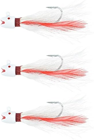 Last Cast Tackle 1.0-3.0oz Smiling Bucktail Fishing Lure Jig - 3 Pack