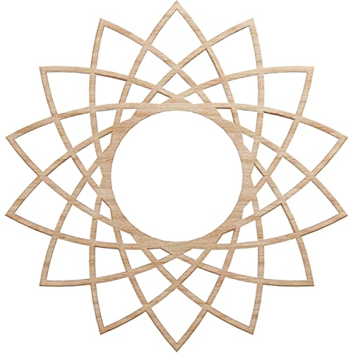 Image of Ekena Millwork 20 inchOD x 7 3 /4 inchID x 3 /8 inchT Eleanor Wood Fretwork Pierced Ceiling Medallion, Alder