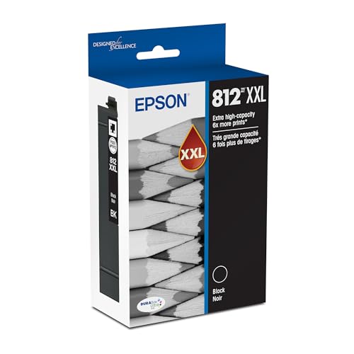 Image of Epson 812XXL Genuine Extra High Capacity Black Ink Cartridge T812XXL120, (Pack of 12)