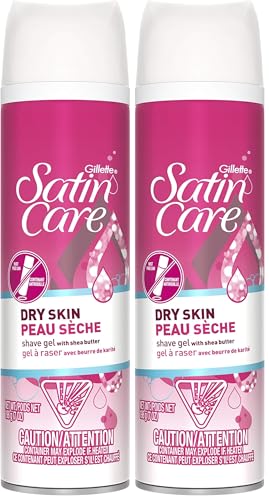 Gillette Satin Care Dry Skin Shaving Gel, 7 oz (Pack of 2)