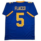 Autographed/Signed Joe Flacco Delaware Blue College Football Jersey JSA COA
