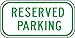 Accuform Signs FRP285RA Engineer-Grade Reflective Aluminum Parking Sign, Legend"Reserved Parking", 6" Length x 12" Width x 0.080" Thickness, Green on White
