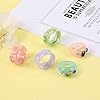AIDSOTOU 20 Pcs Resin Acrylic Rings Set Colorful Trendy Vintage Thick Dome Y2k Rings Jewelry Plastic Resin Unique Square Gem Stackable Chunky Fruit Ring for Women #3
