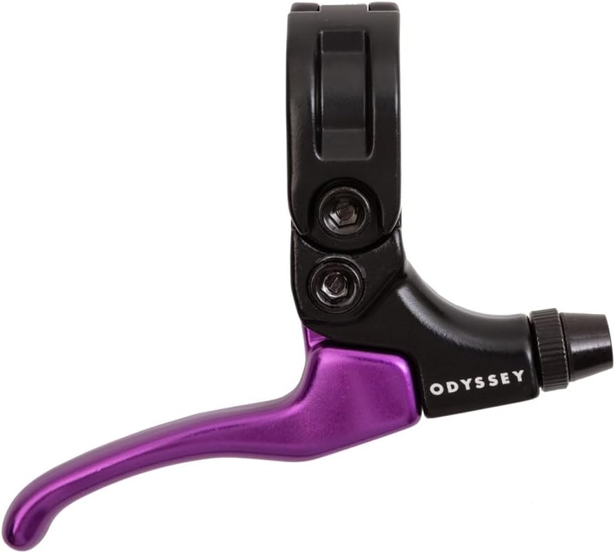Odyssey Evolver 2.5 U-Brake Set with Anodized Purple Calipers, Mono Lever & Linear Cable - Compatible with 2.5" Tires, Durable Engineering, Lightweight Aluminum Components, Versatile Front or Rear MTB