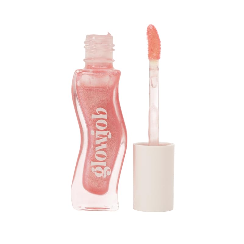 Image of Glowjob Champagne Stain Pink Lip Oil - Hydrating Glossy Lip Oil with Sheer Pink Tint, Lightweight Non-Sticky Shine, Nourishing Soft Stain Finish