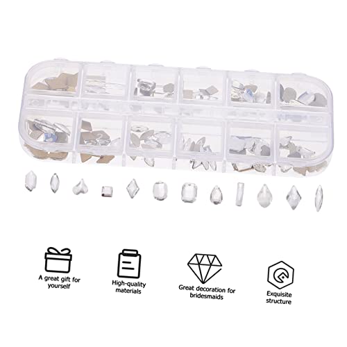 Beavorty 1 Caixa Broca De Unhas Decoração De Unhas Decoração De Natal Vidro Strass Ponta De Unhas De