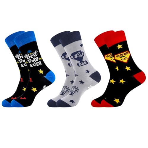 Belloxis Gifts for Dad Dad Socks from Daughter Daddy Birthday Gifts from Son Fathers Day Socks 9-11