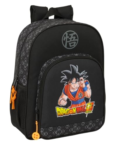 Safta DRAGON BALL COMBAT - Mochila Escolar Niño, Mochila Infantil, Adaptable a Carro, Ideal para Niños en Edad Escolar, Cómoda y Versátil, Calidad y Resistencia, 32x12x38 cm