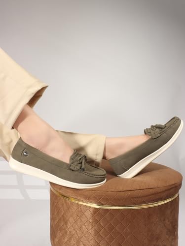 Image of Elle Women ComfortableFlats Square Toe Slip-Onfashion Shoes for Daily use, Office use, Casual use