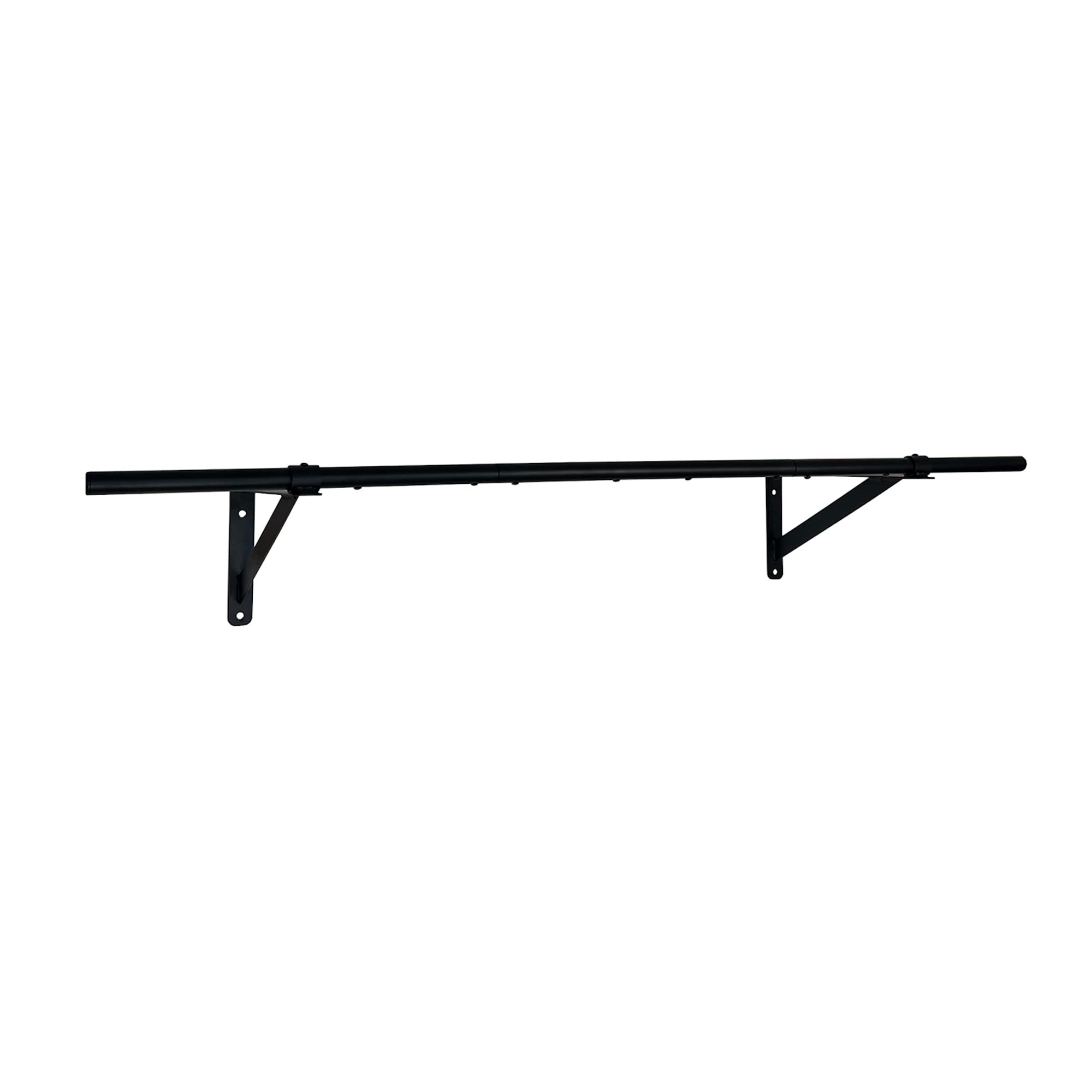 Oypla 4Ft Wall Mounted Garment Clothes Rail Super Heavy Duty All Metal Black