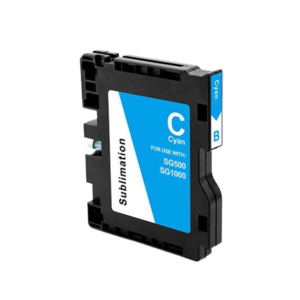 Sublimationstintenpatrone kompatibel mit SG500 SG1000 Drucker mit Chip Plug and Play(SG500-Cyan-40ml)
