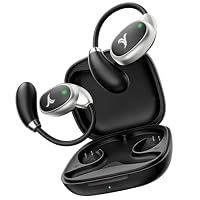 Auricolari Bluetooth 5.4 JrAiTeam Aperti Con Microfono, Display Digitale, IPX5, 6h Di Autonomia – Ideali Per Sport, Corsa E Lavoro (Nero) - 3