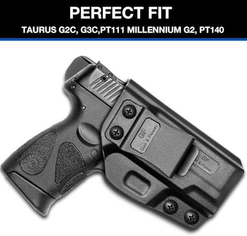 GUN & FLOWER IWB Conceal Carry Holster Compatible for G3C / G2C / PT111 / PT140, Inside Waistband 9mm Polymer Holster | Adj. Cant & Retention | Right-Hand Draw - Thumbnail 4