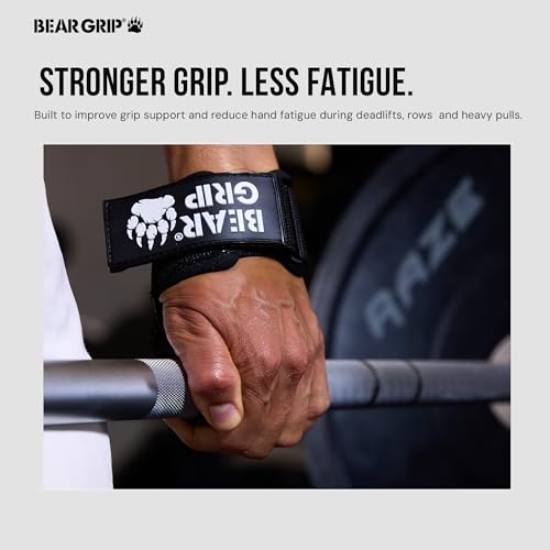 Image of BEAR GRIP Multi Grip Straps /Hooks - Rubber Lifting Straps /Gloves (Small)