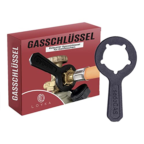 Loyka Gasschlüssel 3X - Gas Schlüssel für Gasflaschen - Outdoor Gasflaschen Schlüssel Anschluß - Wohnwagen - Wohnmobil Gasflasche - Gas Anschluss für Butanflaschen