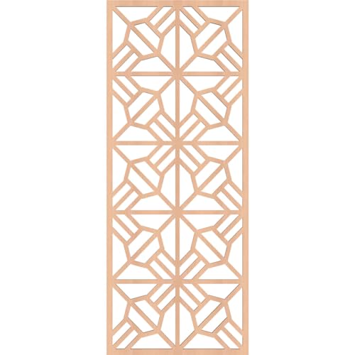 Image of 13 3 /8 inchW x 34 3 /8 inchH x 1 /4 inchT Auburn Decorative Fretwork Wood Wall Panels, Alder