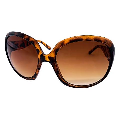 Gafas de sol de gran tamaño para mujer con diseño de concha de tortuga y protección UV400 Cover