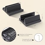 HOMEE Support vertical d'ordinateur portable,3 en 1 Conception ordinateur portable Hodler,anti-Lip Silicone de bureau,Ajustable Bureau Carnet de bureau dock,Fits Jusqu'aux ordinateurs portables,Tables,Phone