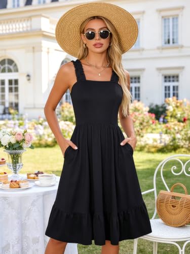 Image of Berydress Sundress for Women 2026 Cute Spaghetti Strap Summer Midi Dresses
