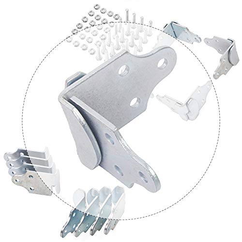 HEKA 8 PC Utility Trailer Wood Sides Latch Rack Stake Body Gates Corner Brackets with Screws