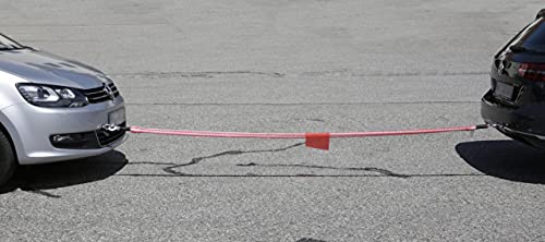 Kerbl 37701 Abschleppseil elastisch 4 m, 3500kg, Karabinerhaken & Fahne, 957 g