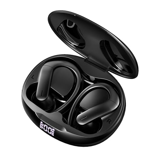 yobola Wireless Earphones, Wireless Earbuds Bluetooth 5.3 HiFi Stereo, ENC Noise Canceling Mic Bluetooth Earbuds, IPX7 Waterproof Touch Control Headphones Wireless with EarHooks, 40H Playtime
