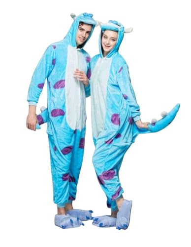 emmarcon - Pijama de Animal para Adultos y niños Unisex, Pijama de Animales de Invierno de Franela, Suave y cálido, Disfraz de Carnaval Halloween de Animales, Kigurumi Cosplay Onesies