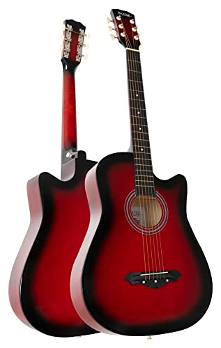 Rocktile WSD-5C-RDB Slim Line Set de guitare folk Redburst - Les Beatles, Paul McCartney, John Lennon, RIngo Starr, George Harrison Rocktile WSD-5C-RDB Slim Line Set de guitare folk Redburst – Image 6